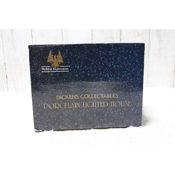 Holiday Expressions Dickens Porcelain Lighted House Stone Cottage Home - Picture 2 of 5